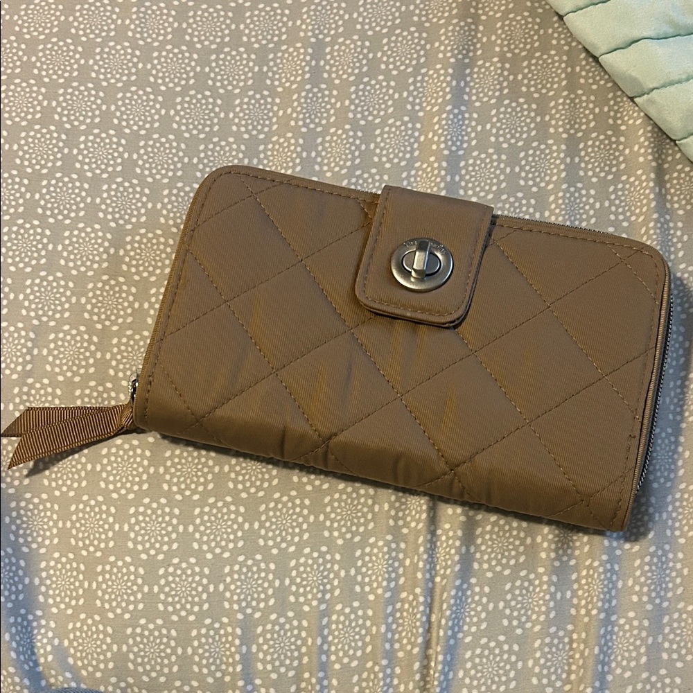 Vera Bradley Elegant Quilted Brown Wallet - NWT